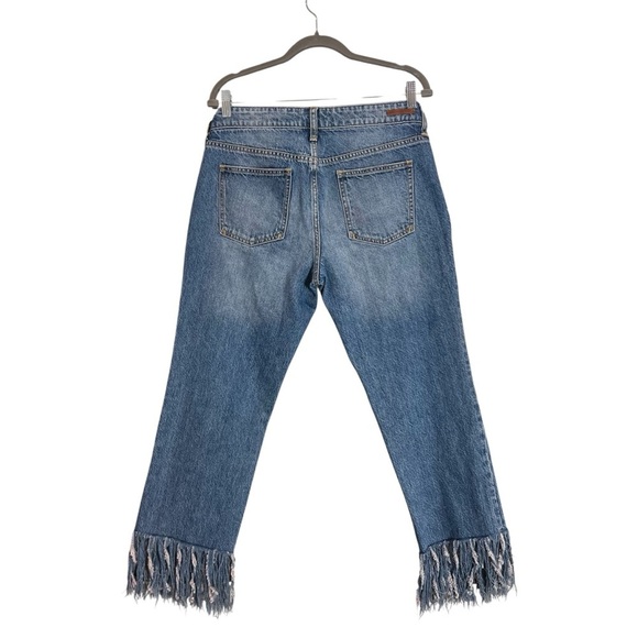 ANTHROPOLOGIE Pilcro Hyphen Fringe Mid Rise Denim Boyfriend Jeans Size 29 - Picture 4 of 8